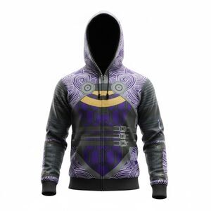 BioWare Mass Effect Tali’Zorah Character Hoodie Grey  Jacket L Fleece Reversible